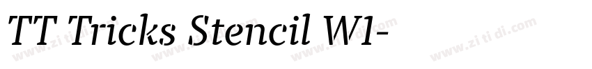 TT Tricks Stencil W1字体转换 TT Tricks Stencil W1字体转换